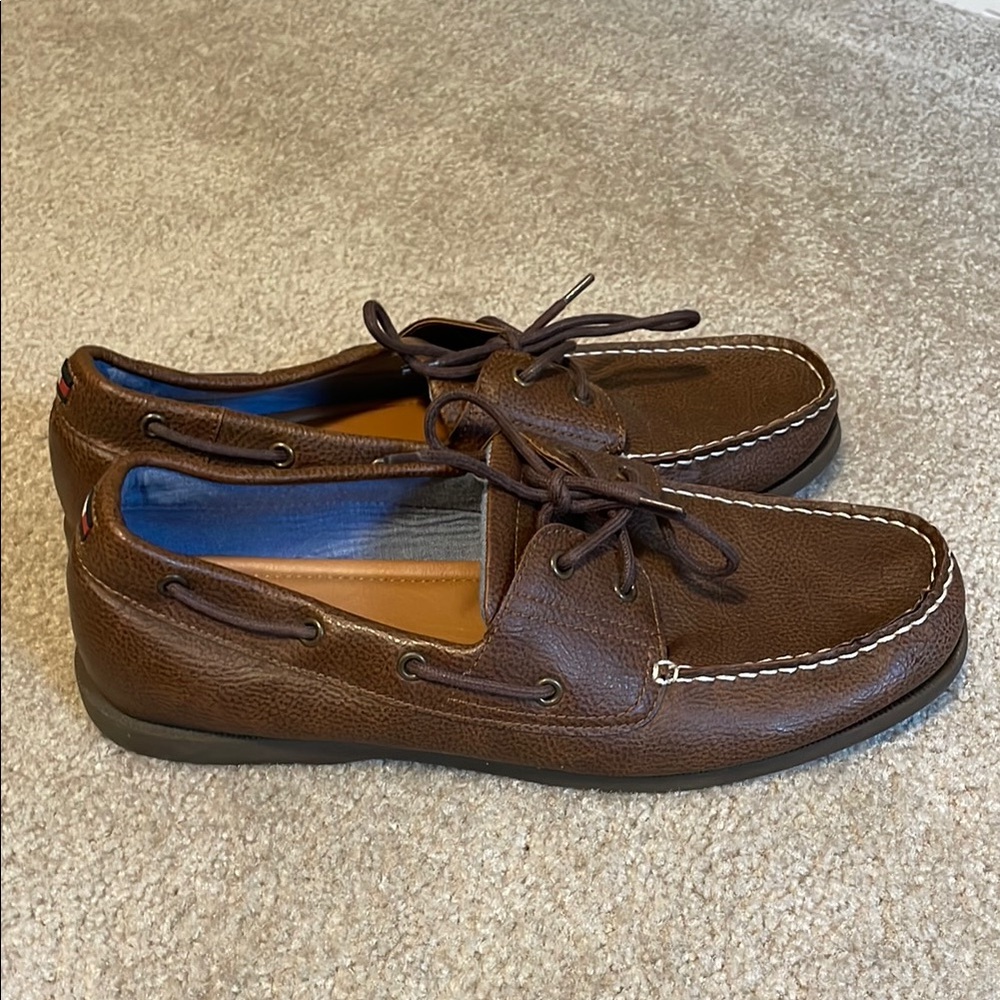 Tommy Hilfiger Brown Boat Shoes Moccasin Style
